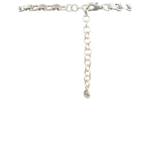 Stella & Dot Callie Statement Necklace 21" Silver Tone Bib Style Rhinestones - Picture 7 of 16